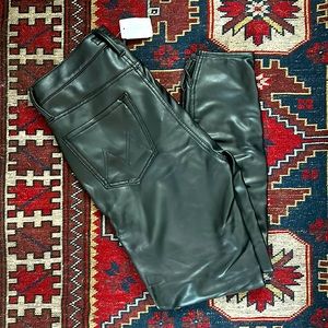MOTHER Vegan leather pants. Brand new from Holt Renfrew. Tags on. Buttery feel.
